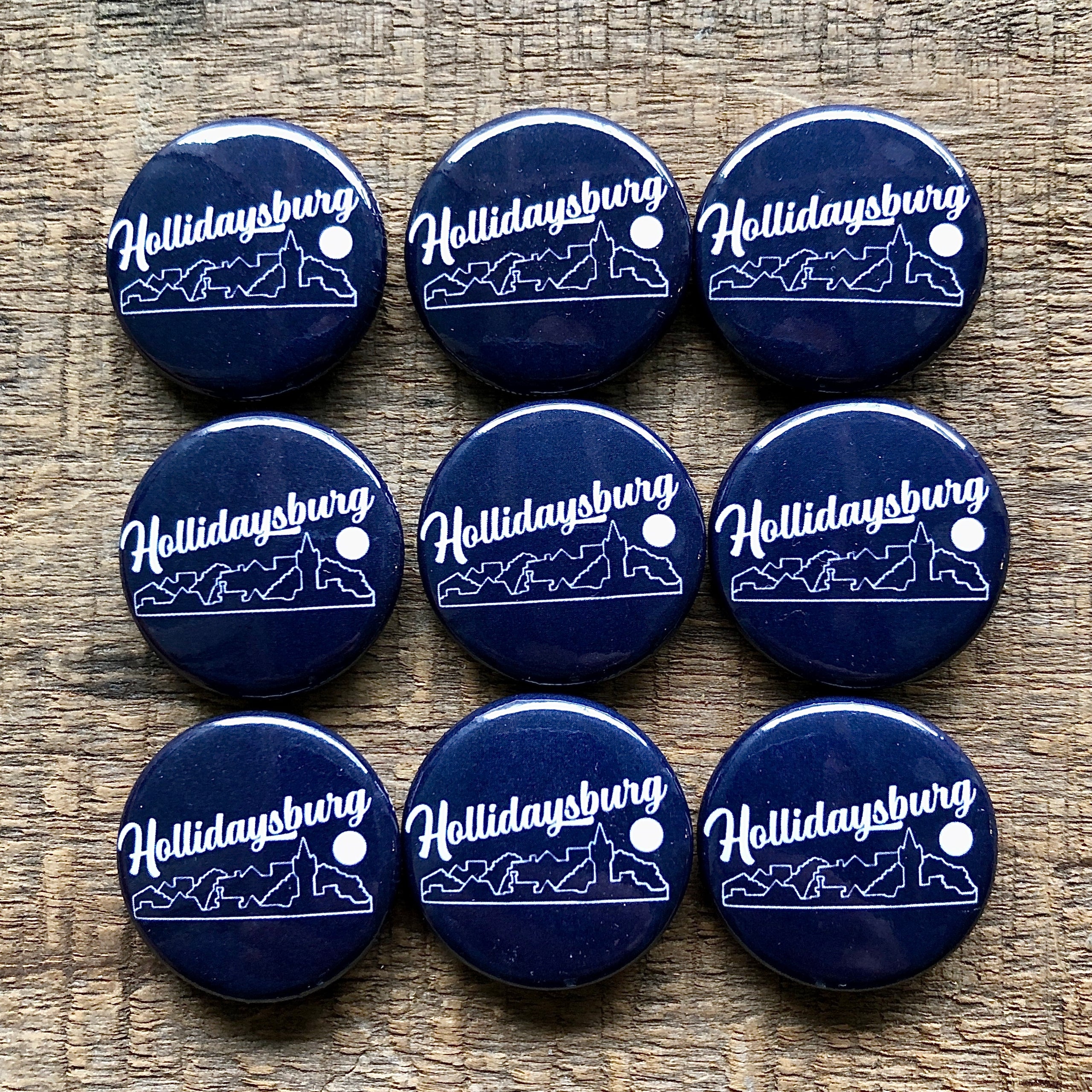 Hollidaysburg Skyline 1" Button Lightning Bug Gift Co.