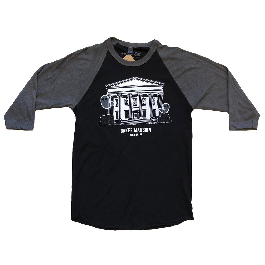 Baker Mansion Raglan FINAL SALE Lightning Bug Gift Co.